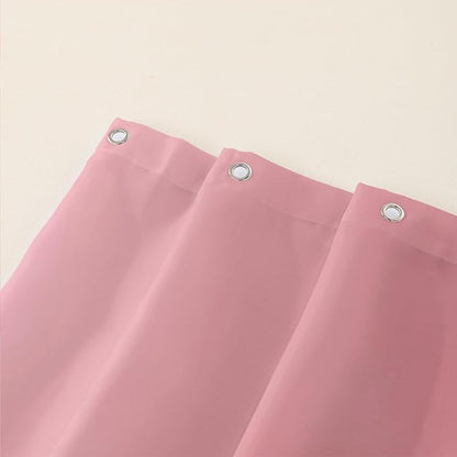 AILONEN Girls Pink Shower Curtain for Bathroom, Rose Flower and Cute Kawaii Dog Cat Pattern Bathroom Decor 72" W*84" H Bath Curtain Polyester Waterproof Shower Curtain with 12 Hooks