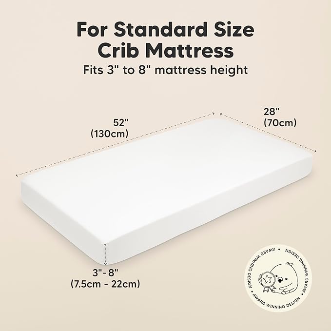 2-Pack Organic Crib Sheets for Boys, Girls - Jersey Fitted Crib Sheet, Baby Crib Sheets Neutral, Crib Mattress Sheet, Cotton Crib Sheets, Breathable Crib Sheet, Baby Mattress Sheets (Rose)