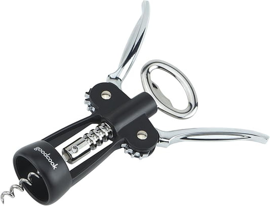 GoodCook Gourmet Deluxe Winged Corkscrew, Stainless Steel Worm, Universal Fit For All Cork Sizes