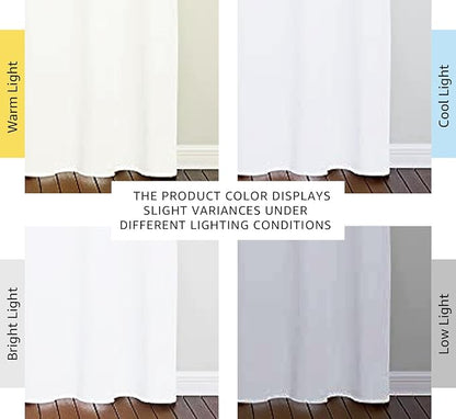 NICETOWN Window Treatment Curtain Set - 50% Light Reducing Curtains for Living Room, Curtain Panels for Patio Door (2 Panels, 42 inches x 84 inches, Pure White)