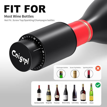 Wine Bottle Stoppers，2-in-1 Vacuum Wine Stopper，Reusable Wine Savers, Wine Preserver Vacuum Pump Corks Keep Wine Really Fresh, Best Gift Accessories (1 Pack)