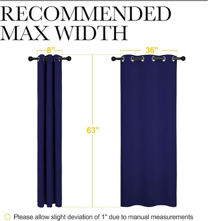 NICETOWN All Season Thermal Insulated Solid Grommet Top Blackout Curtains/Drapes/Panels for Kid's Room (Royal Blue, 2 Panels, 42 x 63 Inch)