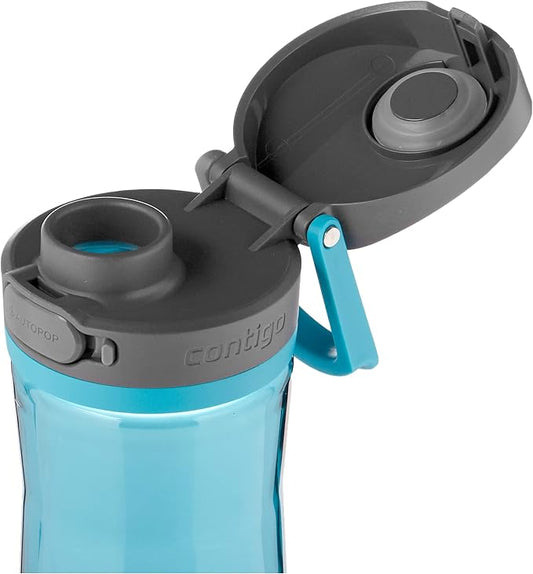 Contigo Jackson 2.0 BPA-Free Plastic Water Bottle with Leak-Proof Lid, Juniper; Pink Lemonade, 24oz, 2-Pack