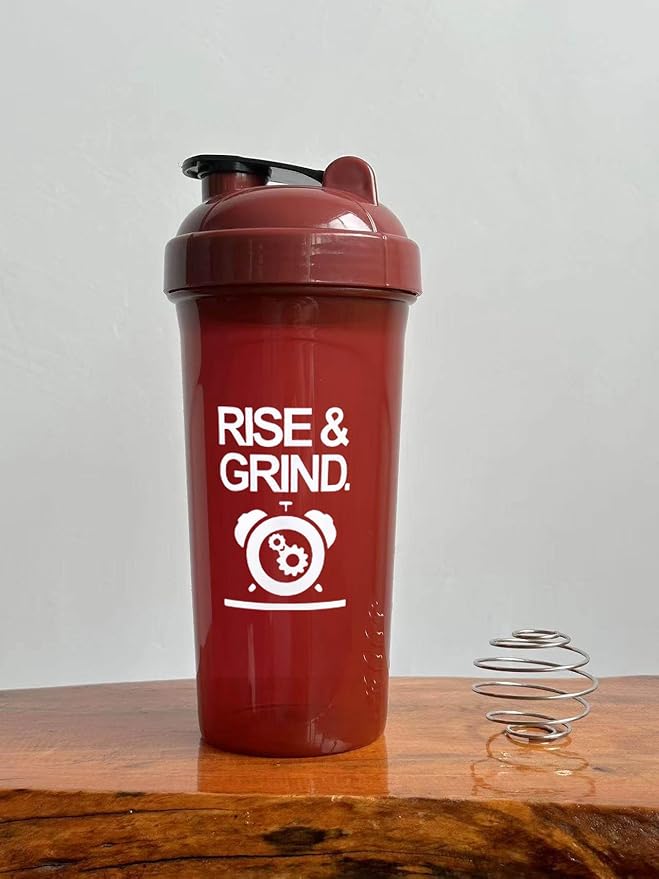 Shaker Bottle For Protein shakes | Pre workout | Plastic Blender | Fitness Bottle | Protein Shake (Red)