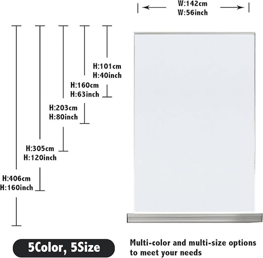 Portable Blackout Shades 100% Blackout Curtains for Bedroom Small Window Curtains No Light Kitchen Windows Insulated for Nursery for Baby Travel Curtain,White,56" W x 160" L,1 Panel