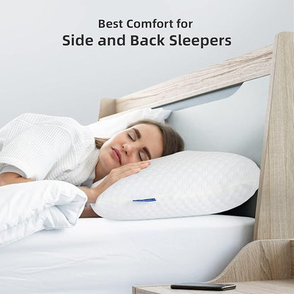 inight Memory Foam Pillows, Standard Pillow with Washable Cover, Back & Side Sleeper Pillows for Bed with Oeko-TEX & CertiPUR-US, Best Pillows for Sleeping