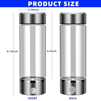 Purify Hydrogen Water Bottle Generator,Rechargeable Hydrogen Water Bottle with SPE/PEM Technology,Portable Hydrogen Water Lonizer Machine for Travel and Drinking