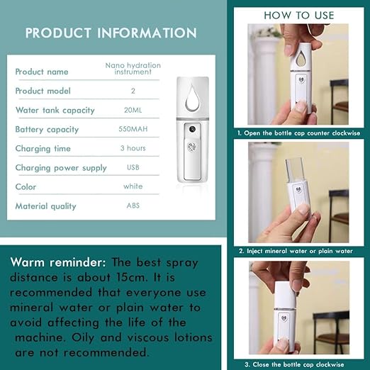 LEBLON™ High-Concentration Hydrogen Water Bottle with Skin Moisturizing Spray and Inhaler, by U.S. PEM SPE Technology, Featuring 5 MIN LED Display and 2000ppb Hydrogen Water Generator Concentration