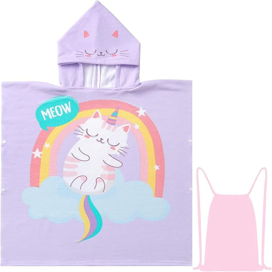 NovForth Kids Beach Towel for Boys Girls, Shark Hooded Bath Towel Wrap, Toddler Pool Towel with Hood