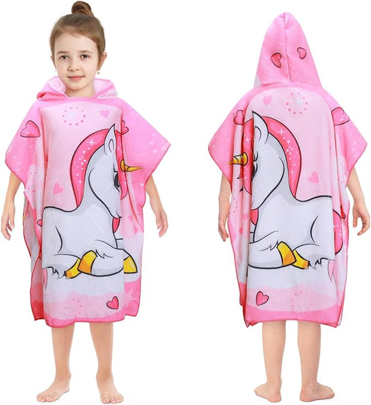 Kids Beach Towels Baby Towels with Hood Toddler Pool Towel Large Bath Towels for Boys and Girls for Travel Shower Swimming