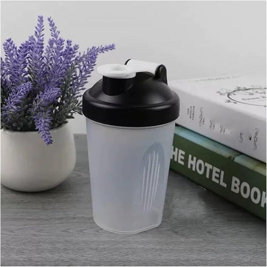 Shaker Bottle 16oz for Shake Mix,Protein Powder Mix,Best Shaker Cup (BPA free),Juice Mixer,Perfect for Protein Shakes and Pre Workout (Black/Clear, 16Oz/400ML/2Bottle), SKER-BTL-2BTL