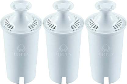 Brita Plus Water Filter, BPA-Free, High-Density Replacement Filter for Pitchers and Dispensers, Reduces 2x Contaminants*, Lasts Two Months or 40 Gallons, Includes 3 Filters