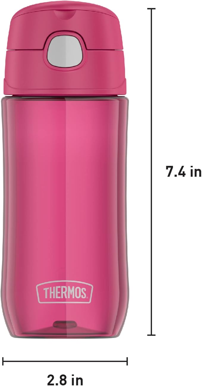 THERMOS FUNTAINER 16 Ounce Plastic Hydration Bottle with Spout, Raspberry