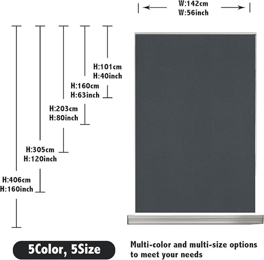 Portable Blackout Shades 100% Blackout Curtains for Bedroom Small Window Curtains No Light Kitchen Windows Insulated for Nursery for Baby Travel Curtain,Gray,56" W x 80" L,1 Panel