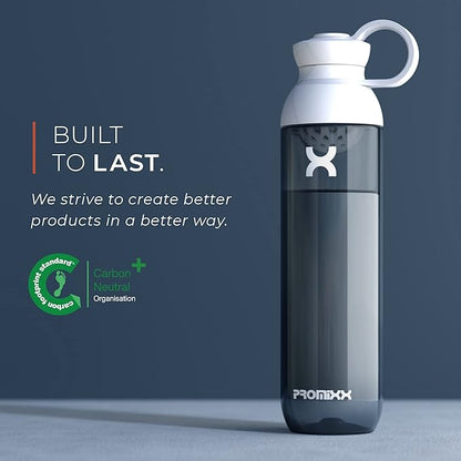 Promixx FORM Water Bottle - Premium Large Water Bottles for Shakes Infusions and Hydration - Lifetime Durability, Leakproof Sports Water Bottle BPA Free - 26oz (White)