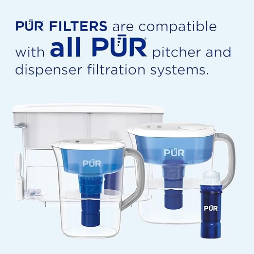 PUR Plus 11-Cup Water Filter Pitcher with 1 Lead-Reducing PUR Plus Filter, Dishwasher Safe, Powerful Filtration, Filter Change Indicator Light, Sage, PPT111M