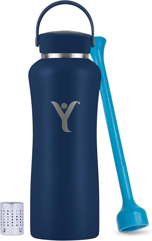 DYLN Alkaline Water Bottle | Portable Hydrogen Water Bottle Creates Hydrogen-Rich Water up to 9.5 pH | Vacuum Insulated Stainless Steel Keeps Water Cold for 24 Hours
