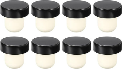 uxcell 8Pcs T-shaped Stoppers, 0.79inch Dia Cork Wine Stopper Reusable Wine Bottle Corks Sealing Plug for Wine Beer Beverage Bottle Crafts, Black
