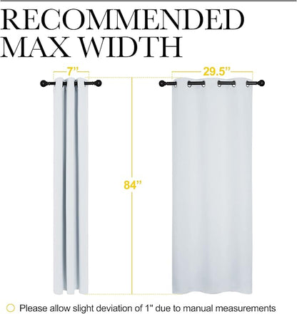NICETOWN Room Darkening Curtain Panels for Bedroom, Easy-Care Solid Thermal Insulated Room Darkening Draperies/Drapes (Greyish White, 2 Panels, 34 by 84)