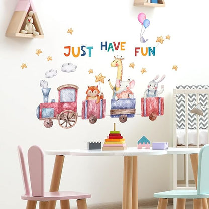 Fun & Colorful Wall Decal - 65cm/25.6in Finished Size, Includes 60x30cm Sheet & Bag Packaging for Easy Decorating