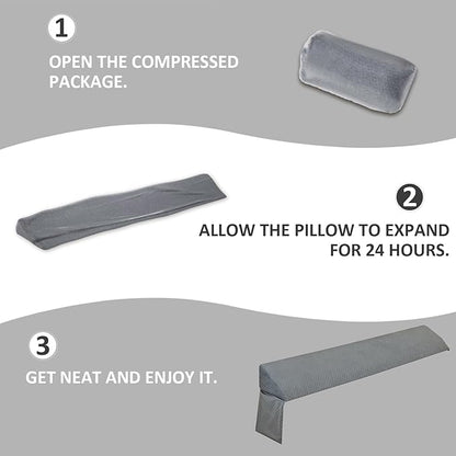 Wedge Pillow for Headboard - King Size Bed Wedge Pillow Headboard, Bed Wedge Gap Filler, Pillow Wedge for Headboard Gap - Fill The Gap (0-8") Between Headboard and Mattress (76"x10"x6")