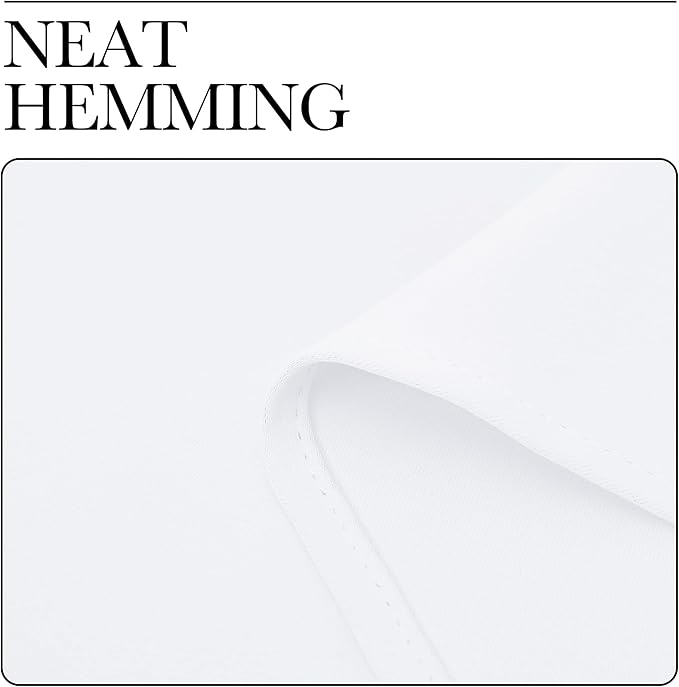 NICETOWN White Window Curtain Panels - 50% Light Blocking Curtains for Bedroom & Dining Room Window (Set of 2, 42 inches x 63 inches)