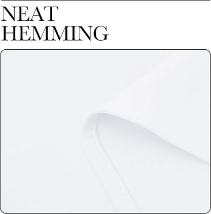 NICETOWN White Window Curtain Panels - 50% Light Blocking Curtains for Bedroom & Dining Room Window (Set of 2, 42 inches x 63 inches)