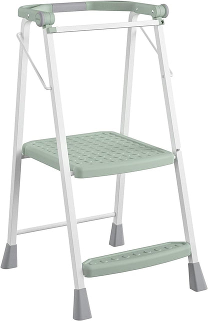 COSCO 2-Step Kitchen Stepper™ Adult Folding Step Stool, Kids Folding Stepper, Green