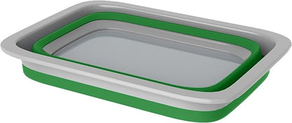 Wakeman Green 10L Collapsible Multiuse Wash Bin, 14.75” L x 10.75” W x 5” H