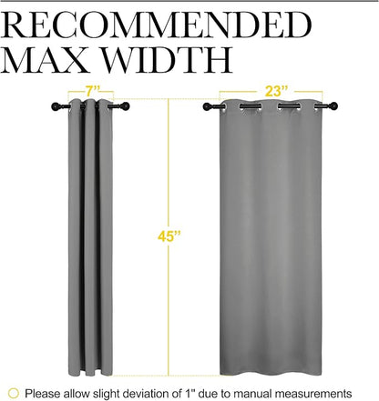 NICETOWN Silver Grey Blackout Curtain Panels for Bedroom, Thermal Insulated Grommet Top Blackout Draperies and Drapes (2 Panels, W29 x L45 inches)
