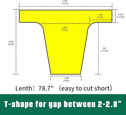 Bed Filler for Headboard, Suitable for Gap 2-2.8" of King Queen Twin Bed, 78.7'' Long Wedge Sleeping Pillow, Foam Bed Mattress Gap Filler