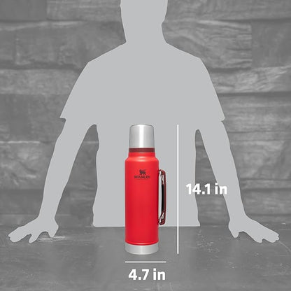 Stanley Classic Vacuum Insulated Wide Mouth Bottle -BPA-Free 18/8 Stainless Steel Thermos for Cold & Hot Beverages
