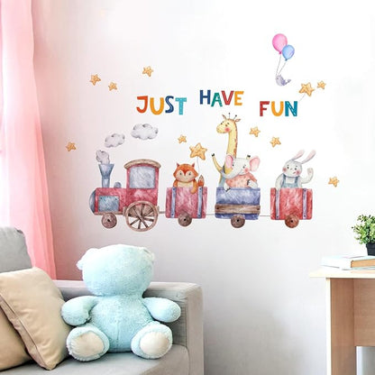 Fun & Colorful Wall Decal - 65cm/25.6in Finished Size, Includes 60x30cm Sheet & Bag Packaging for Easy Decorating