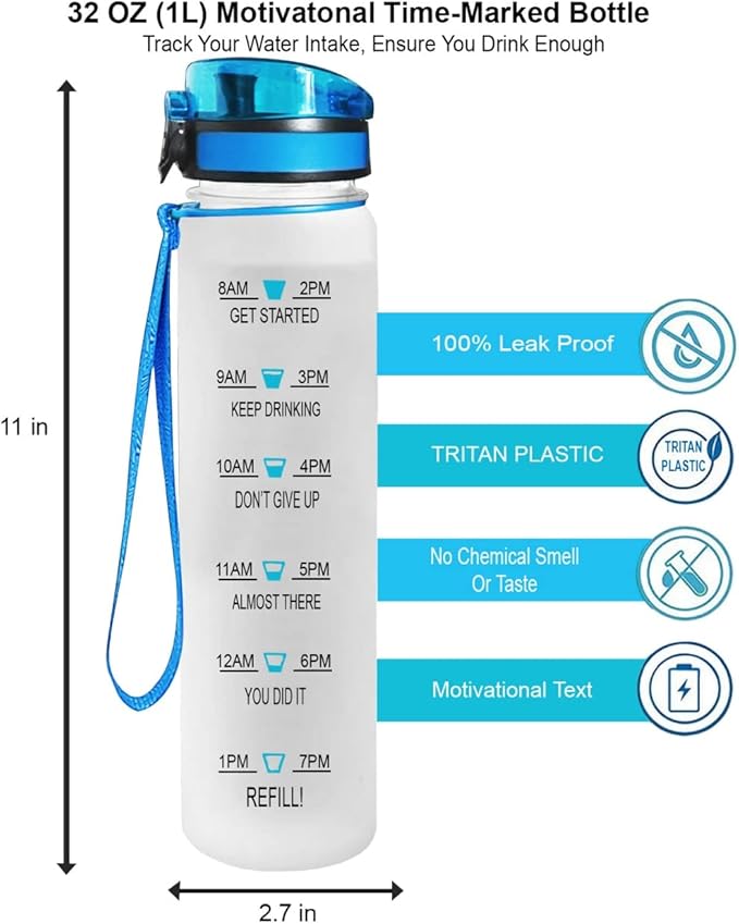 Winnie Pooh 32 Oz Water Track Bottle, Sometimes The Littlest Things Water Bottle With Time Marker, Pooh Bear Motivational Insulated Water Bottle, Gifts For Family Friend