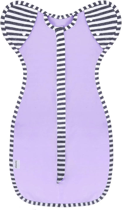 Baby Blanket Sack with Arms Free Design,Transition to Arms Free Wearable for Newborn Girl and Boy, Small 0-3Months, Purple Color