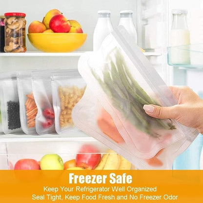 ISTAD Plastic Bag, Red, Pack of 60, Comprises: 30 bags (0.4 l) and 30 bags (1 l), Can be used over and over again since it can be re-sealed.