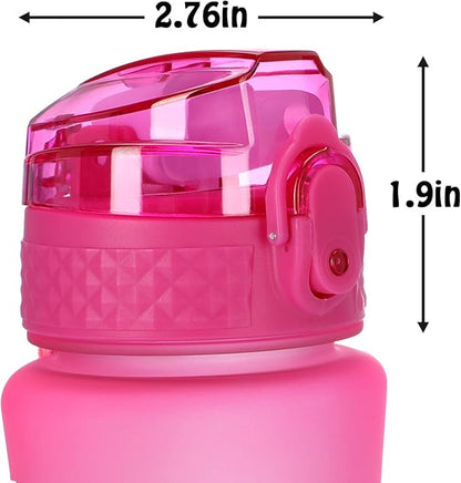 OLDLEY Replacement Straw Lid for 15 oz Water Bottle, Leakproof Spillproof Dustproof One-Click Open Cap with Carry Strap