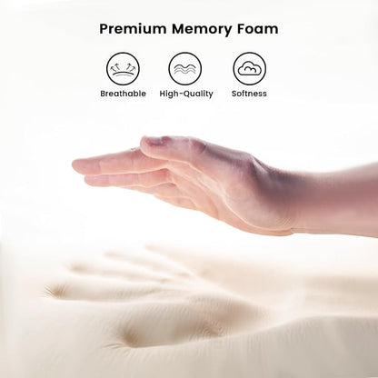 Ear Pillow with Ear Piercing for Side Sleeping, Ear Hole Memory Foam Pillows for CNH and Ear Pain Ear Inflammation Pressure Sores, Travel, Gray