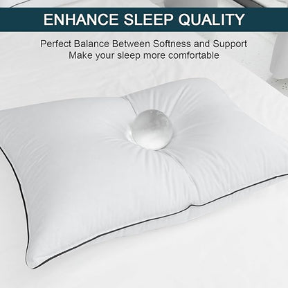 Hungarian Goose Down Pillows King, Bed Pillows for Sleeping, Pillow for Back, Stomach or Side Sleepers, Comfort 550 Fill Power, King (20" x 36")