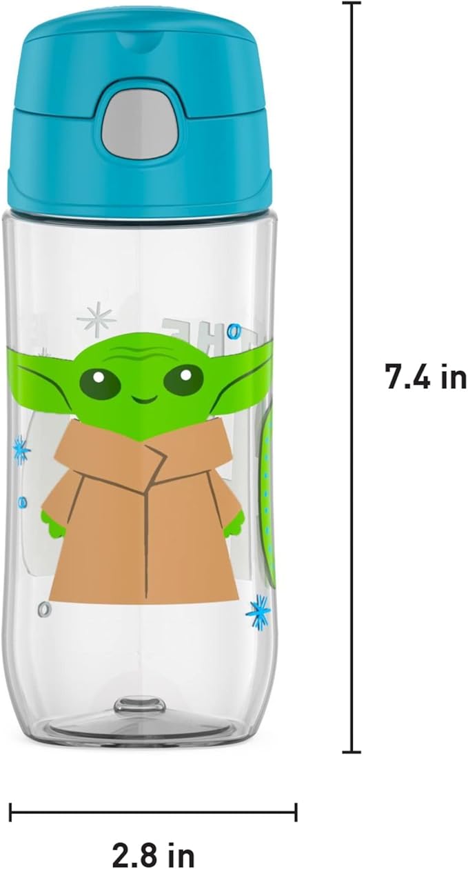 THERMOS FUNTAINER 16 Ounce Plastic Hydration Bottle with Spout, MANDALORIAN