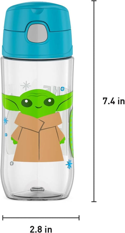 THERMOS FUNTAINER 16 Ounce Plastic Hydration Bottle with Spout, MANDALORIAN