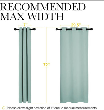 NICETOWN Bedroom Curtain Panels Blackout Draperies, Thermal Insulated Solid Grommet Blackout Curtains/Drapes (Aqua, One Pair, 34 by 72-inch)