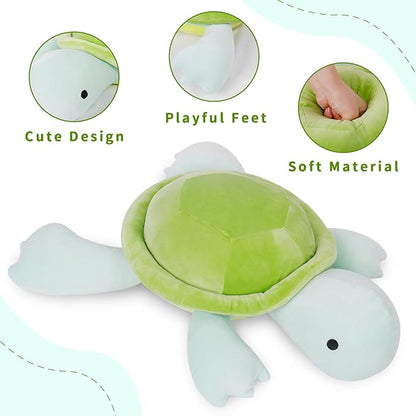 Turtle Weighted Plush, 22" 4.2 lbs Character Weighted Stuffed Animals Series, Cute Tortoise Plushie Dolls Throw Pillow Birthday Gifts for Children Kids