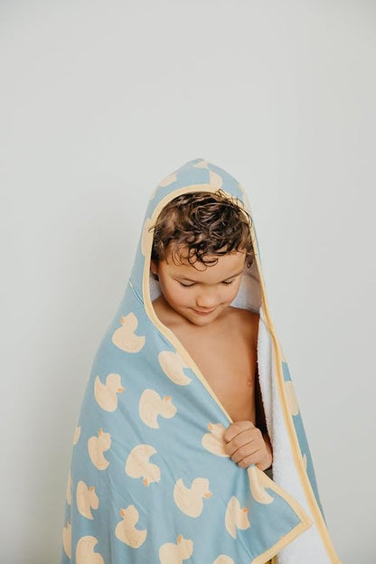 Copper Pearl Hooded Bath Towels Premium Knit/Terry Cloth Toddler Towels with Hood, Pockets, and Cool Designs - Great to Gift and Make Bath Time Fun - Big Kids Hooded Towel, Ducky