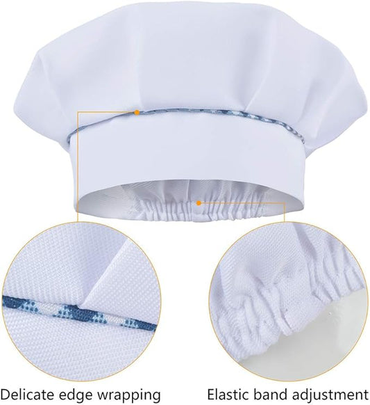 SUNLAND Kids Apron and Hat Set Children Chef Apron for Cooking Baking Painting