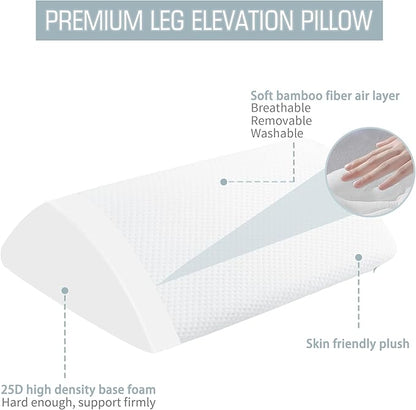 Wedge Pillow for Knee Bed Wedge Pillow for Sleeping, Wedge Pillows for After Surgery Leg Pillow for Sciatica Back Knee Hip Ankles Back Pain Relief
