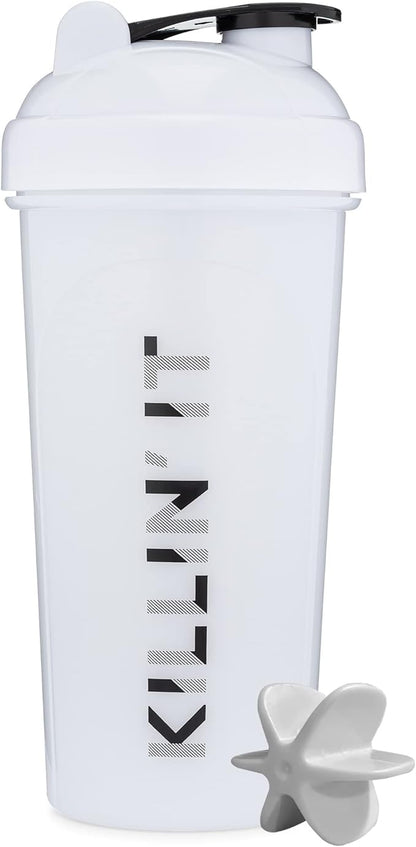 GOMOYO 2 Pack 28 Ounce Shaker Bottle Motivational Quotes | Protein Shaker Cup Mixer Agitators | Protein Mixes Pack and Pre-Workout