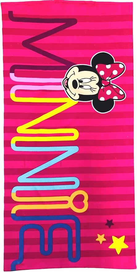 mickeymouse Disney Mickey Mouse Big Mickey on Front and Mickey Hold up Mickey Sign Polka dots Poncho Hooded Towel (Pink - 2)