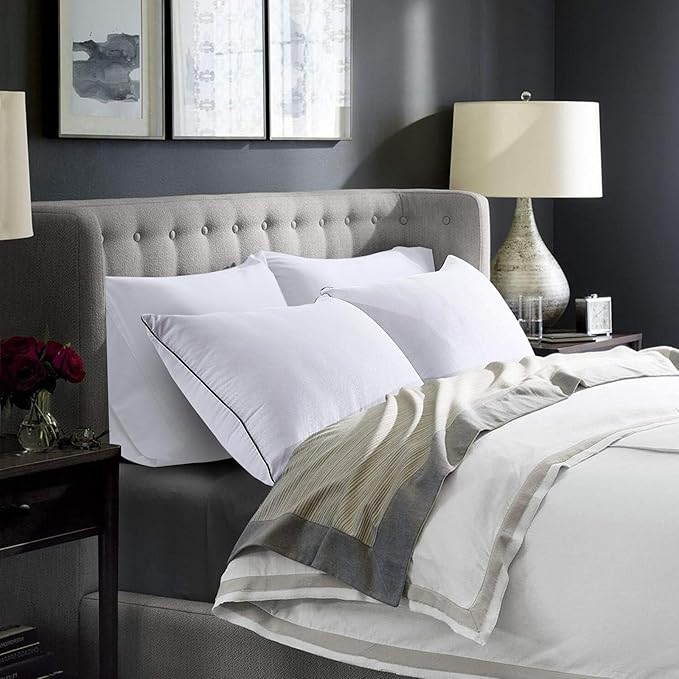 HUXMEYSON Pillows Queen Size Set of 4, Bed Pillows Set of 4, Down Alternative Luxury Hotel Pillows for Sleeping，Queen Pillows Set of 4 for Side and Back Sleepers