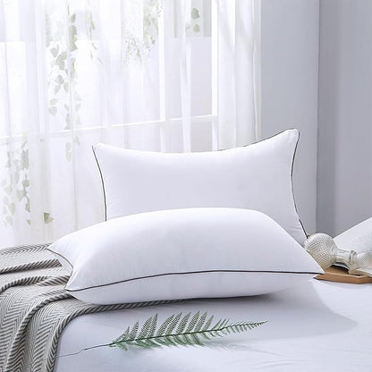 HUXMEYSON Pillows Queen Size Set of 4, Bed Pillows Set of 4, Down Alternative Luxury Hotel Pillows for Sleeping，Queen Pillows Set of 4 for Side and Back Sleepers